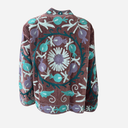 J By J Unique Embroidery Jacket Brown/Purple