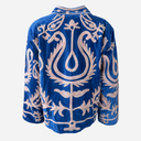 J By J Unique Embroidery Jacket Cobalt Blue
