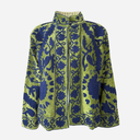 J By J Unique Embroidery Jacket Green/Navy