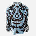 J By J Unique Embroidery Jacket Light Blue