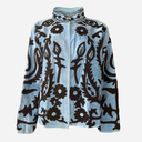 J By J Unique Embroidery Jacket Light Blue