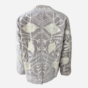 J By J Unique Embroidery Jacket Light Grey