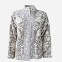 J By J Unique Embroidery Jacket Light Grey