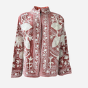 J By J Unique Embroidery Jacket Rose/White