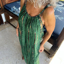 J By J Unique Tie Dye Strap Dress Green