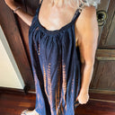 J By J Unique Tie Dye Strap Dress Navy