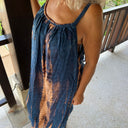 J By J Unique Tie Dye Strap Dress Navy / Orange