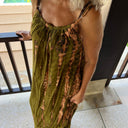 J By J Unique Tie Dye Strap Dress Olive