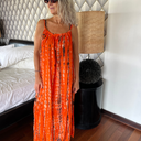 J By J Unique Tie Dye Strap Dress Orange