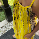 J By J Unique Tie Dye Strap Dress Yellow