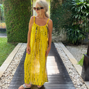 J By J Unique Tie Dye Strap Dress Yellow