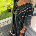 J By J Unique Tie Dye Summer Dress Black/ Orange