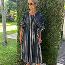 J By J Unique Tie Dye Summer Dress Black