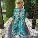 J By J Unique Tie Dye Summer Dress Turquise