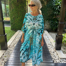 J By J Unique Tie Dye Summer Dress Turquise