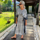 J By J Unique Tie Dye Summer Dress White / Black