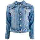 J BY J 1036 Stretch Denim Jacket Blå - J BY J Fashion
