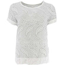 J BY J 18084 S/S Blond Blouse White