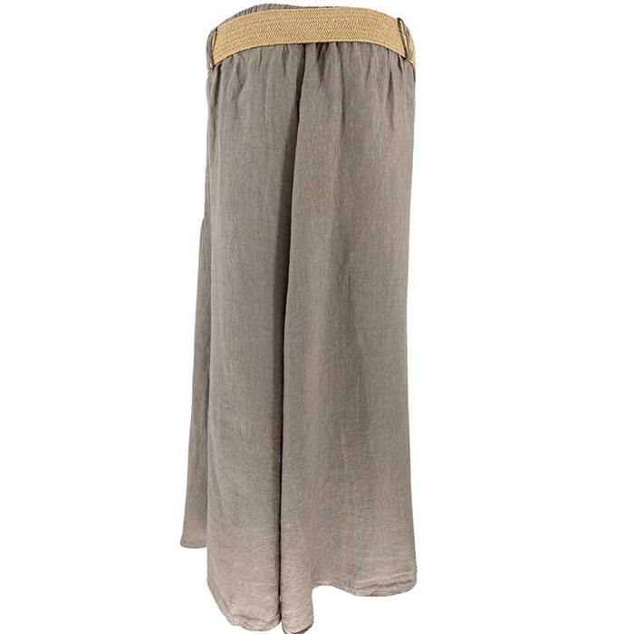 J BY J 20041 Long Linen Skirt Fango