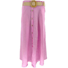 J BY J 20041 Long Linen Skirt Light Pink