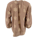 J BY J 5558 Embroidery Shirt Brown