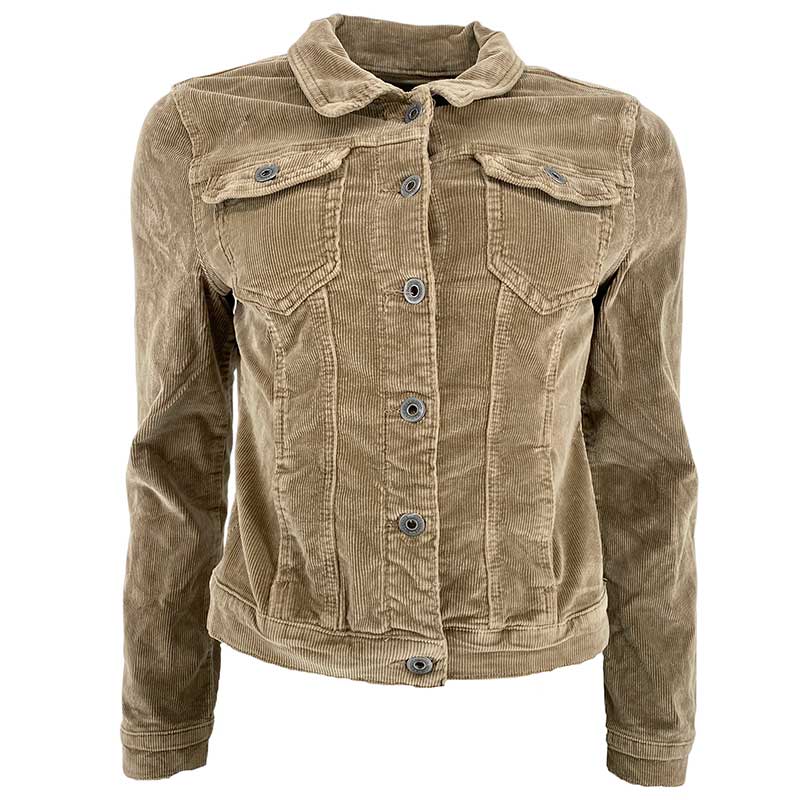 J BY J 6843 VELVET JACKET MØRK SAND