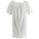 J BY J 83375 Embroidery Summer Dress Hvid - J BY J Fashion