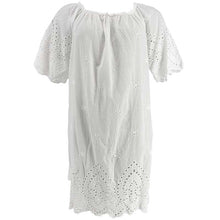 J BY J 83375 Embroidery Summer Dress Hvid - J BY J Fashion