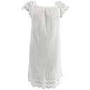 J BY J 83782 Embroidery Summer Dress Hvid - J BY J Fashion