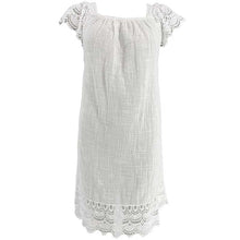 J BY J 83782 Embroidery Summer Dress Hvid - J BY J Fashion