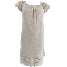 J BY J 83782 Embroidery Summer Dress Sand - J BY J Fashion