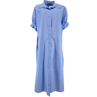 J BY J 8504 Long Tunic Dress Blue