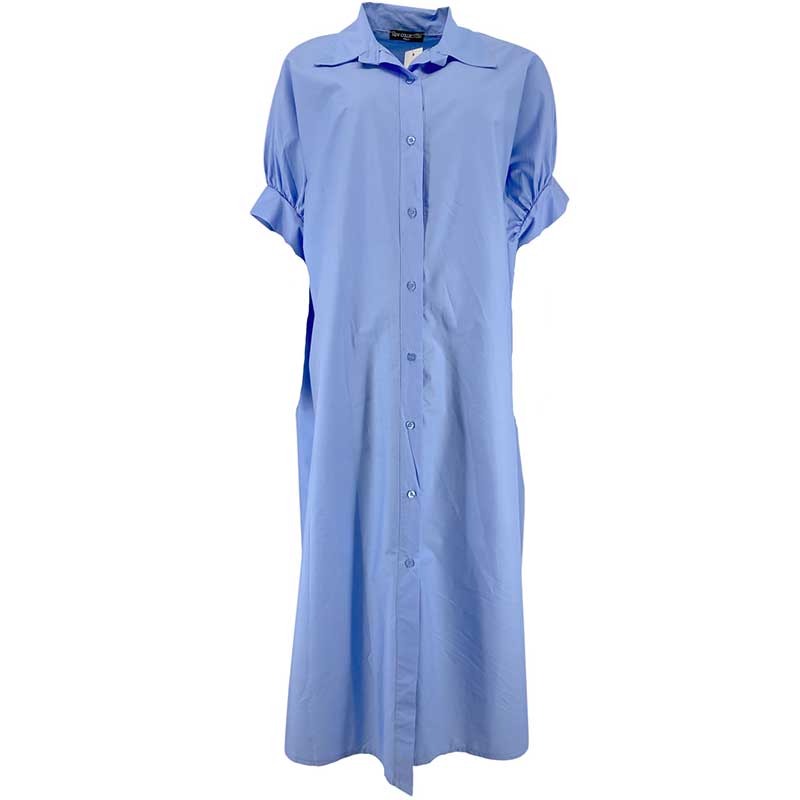 J BY J 8504 Long Tunic Dress Blue