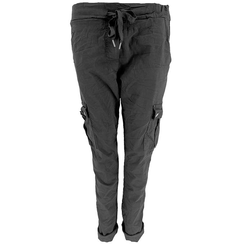 J BY J 95870 STRETCH CARGO PANTS SORT - J BY J Fashion