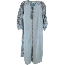 J BY J LA3680 Long Embroidery Dress Medium Blue