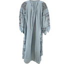 J BY J LA3680 Long Embroidery Dress Medium Blue