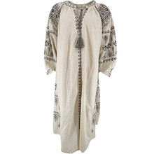 J BY J LA3680 Long Embroidery Dress Sand