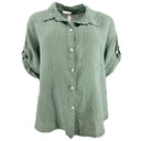 J BY J Puro Linen Shirt Army - J BY J Fashion