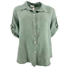 J BY J Puro Linen Shirt Army - J BY J Fashion
