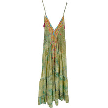 J BY J TC-498 Long Strap Dress Green / Purple