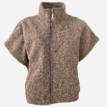 J By J 12237 Oversize Zip Jacket Brown