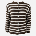J By J 123 Striped Cardigan Brown / Beige