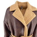 J By J 13067 Teddy Coat Brown - J BY J Fashion