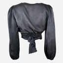 J By J 15686 Cropped Satin Top Black