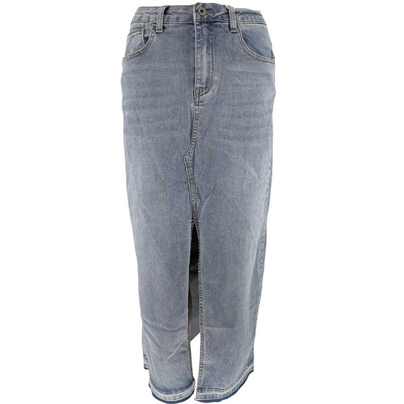 J By J 2268 Denim Skirt Blue