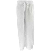 J By J 2942 Loose Linen Pants White