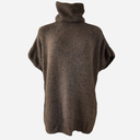 J By J 3028 SS Roll Neck Knit Dark Brown