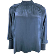 J By J 3272 Satin Blouse Navy - J BY J Fashion