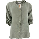J By J 3291 L/S Linen Shirt Army