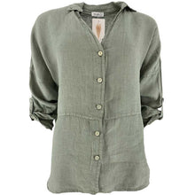 J By J 3291 L/S Linen Shirt Army